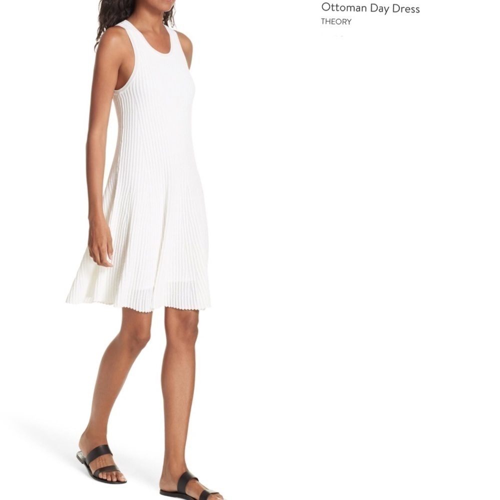 Theory Ottoman Cotton Knit Day Dress NWT Clean Cotton Knit